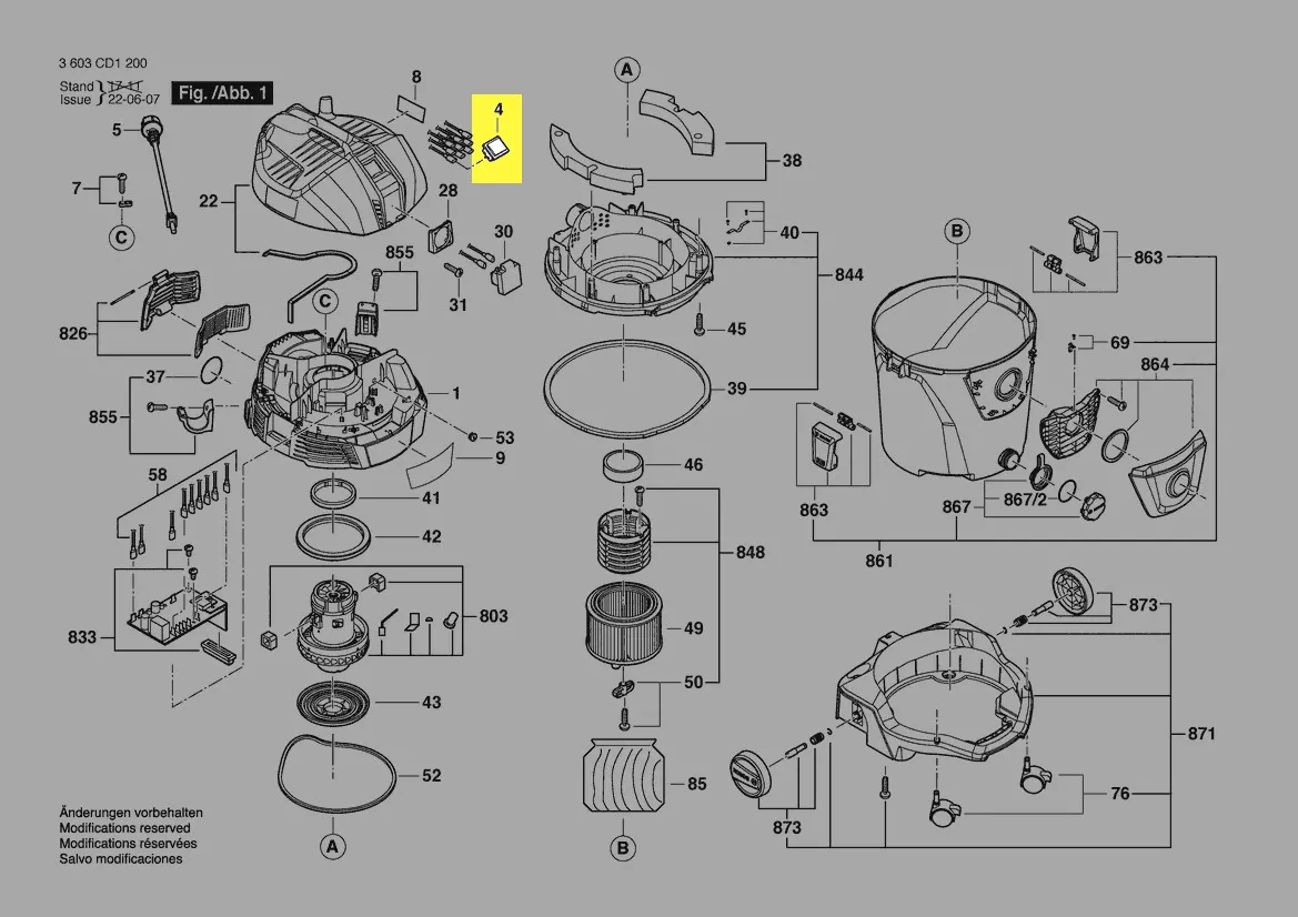 Interrupteur marche arrêt réf. 1 619 PB0 799 Bosch